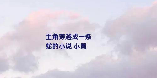 主角穿越成一条蛇的小说 小黑